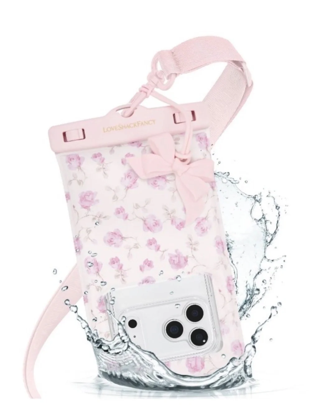 Sterling Dusk LoveShackFancy Waterproof Phone Pouch